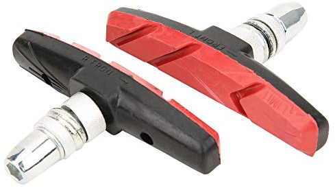 outdoorm Una coppia di materiali misti silenziosi pastiglie freno per mountain bike scarpe accessori per ciclismo bicicletta (Rossa)