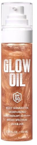 Sunscreen Body Oil, 100ml Natural Glow Brightening Moisturizing SPF50 Skin Care Cosmetic for Face, Arms, Legs, Beach, Pool, Outdoor, Summer, Daily Protection