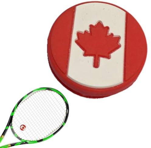 Smorzatore da tennis in silicone,Smorzatori di vibrazioni da tennis, stile America/Regno Unito/Canada - Ammortizzatore da in silicone a tema bandiera nazionale per racchetta, smorzatore di vibr