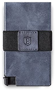 Ekster Senate Cardholder Wallet | RFID Wallet for Men & Women | Slim & Minimalist Aluminum Wallet with Pop Up Cardholder (Steel Blue)
