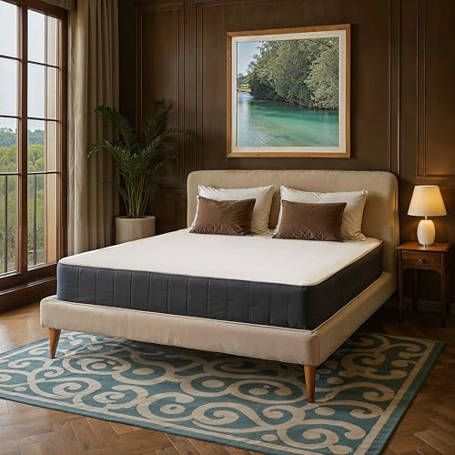 TANHK Materasso Matrimoniale Francese con Molle Insacchettate e Memory Foam 100% Made in Italy | 9 Zone Differenziate | 750 Molle | Altezza Reale 26 cm | Ortopedico, Anallergico (140 x 200)