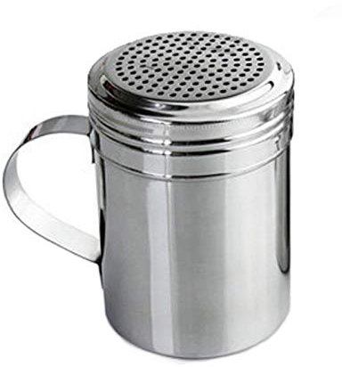 JJSCHMRC Vielseitiger Dredge-Streuer aus Edelstahl, Salz-Stahlstreuer mit Griff, Puderzuckerstreuer mit Deckel für Pfeffer, Salz, Gewürze, Gewürzdosenbehälter für Zuhause