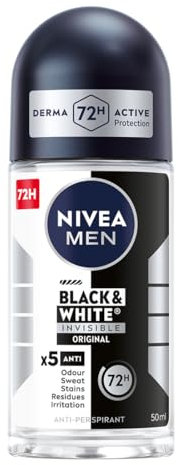 NIVEA MEN Black&White 72 H Invisible Original Antitranspirant im Ball für Männer 50 ml