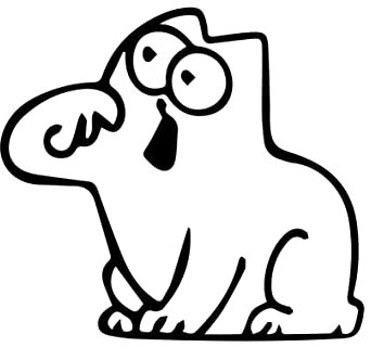 Adesivo Gesar Gatto 10 x 10 cm Vinile Nero Esterno Impermeabile Lucido Cartone Animato Elegante Monouso