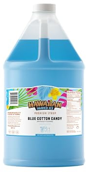 Hawaiian Shaved Ice Syrup, Blue Cotton Candy, Gallon