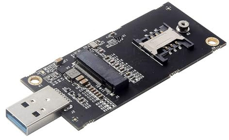 NFHK NGFF M.2 Key-B WWAN auf USB 3.0 Adapter Riser-Karte mit SIM-Steckplatz für 3G/4G/5G LTE Wireless Module Modemkarte, NF-EP-026