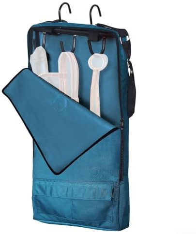 Equestrian Tack Organizer Bridle Halter Bag with Ample Space and 3 Hook System (Dark Teal)