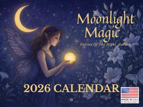 Moonlight Magic Calendar 2026 Monthly Wall Calender 12 Month | American Made In The USA