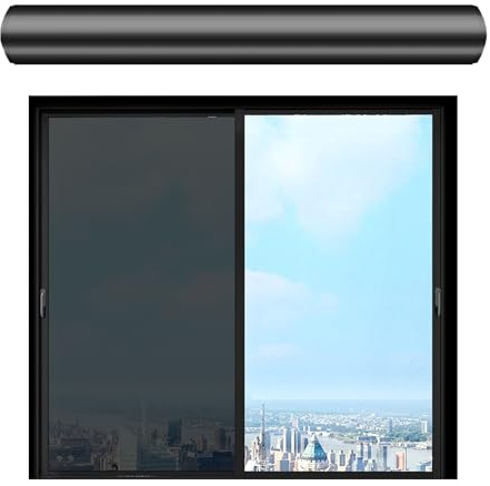 Film pour Fenêtre Vitrée Anti Regard - Film Thermique Contrôlé pour Fenêtre - Autocollant Teinté Effet Miroir Contrôle Chaleur Anti UV pour Maison Porte