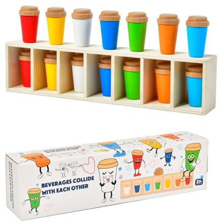 Genérico Juego de Clasificación de Colores,Juego con Botellas | Juguete Educativo de Memoria para Niños y Adultos Interior Exterior Aula Jardín