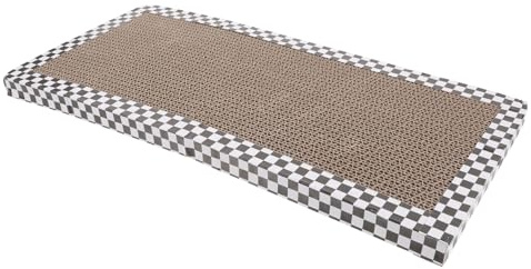 POPETPOP Rascador Cartón para Gatos Juguete Interactivo de Cartón Corrugado Tablero Rascador para Interior Protege Muebles y Alfombras Juguete para Gatitos Casa