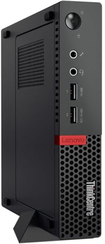 Lenovo ThinkCentre M710q Petit Bureau, Mini PC Intel Core i5-7500T, 8 Go de RAM, 256 Go de SSD, US Clavier et Souris, Win11 Pro (Renewed)