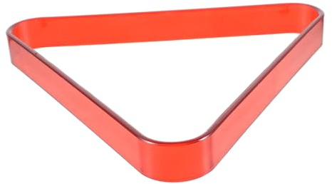 Healvian Porta Palle da Biliardo Triangolo in Plastica Robusta Rastrelliera per Tavolo da Biliardo Casa e Sala Giochi Supporto per Palline Standard Colore Rosso Pool
