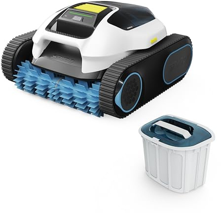 Spino E1 (2026 Ny) Poolrobot Väggar och golv, Vattenlinjerengöring med Filter Basket
