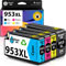 Smart Ink Compatible Ink Cartridge Replacement for HP 953XL 953 XL 4 Multipack (Black XL & C/M/Y) with Advanced Chip Technology to use with HP Officejet pro 7720 7730 7740 8710 8715 8720 8725 Printer