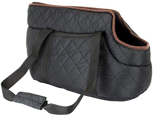 proudpet Quilted Pet Carrier Small Dog Handbag Cat Carry Bag (Black)