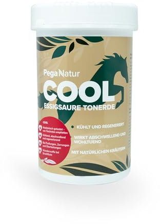 PegaNatur Cool Essigsaure Tonerde [wohltuend & kühlend]1,25kg Pferdesalbe mit ätherische Öle hilft bei Regeneration, Entspannung, Bänder, Gelenke, Muskel & Muskelkater bei Pferde Pferdebalsam Heilerde