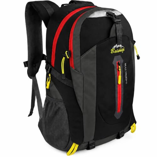 OcioDual Zaino Trekking 30 Litri Nero, Zaino Montagna Leggero Impermeabile Pieghevole, Zaini Campeggio, Escursionismo, Attraversamenti, Backcountry, Walking, Sport