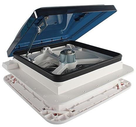 Jolre Ventilatore da tetto per camper, ventilatore da tetto, ventilatore da tetto per camper, ventilatore di scarico reversibile con luci a LED, 30 W.