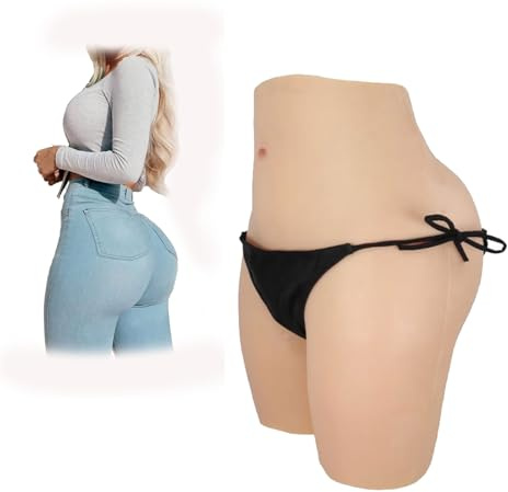 SoTUCR Bragas realistas de Silicona para glúteos Falsos, Ropa Moldeadora Acolchada para realzar la Cadera, Ropa Interior para travestis,Color 3,Upgrade