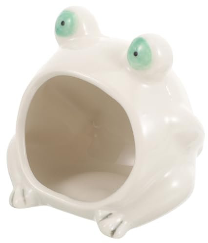 VANZACK Keramik Hamsterhaus Kühlendes Nest Für Kleine Haustiere Sommer Schlafplatz Versteck Hamsterheim Igel-hamsterhaus