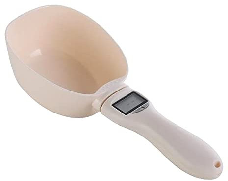 HIAKDOFT Cuchara Medidora Electrónica Digital de Alta Precisión para Alimentos Báscula de Cocina Pantalla LED para Mascotas y Uso Diario
