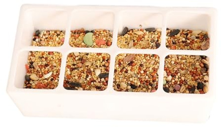 Mangeoire à Oiseaux pour Cage – 8 grilles Anti-déversement | Accessoires pour perruches pour Porche, Cour, Patio, terrasse, Porte, Balcon, Cour, Jardin, extérieur et intérieur