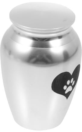 DIYEAH Urne Funéraire pour Animaux de Compagnie Acier Inoxydable Boîte Commémorative Légère pour Cendres de Chien et Chat Souvenir Élégant et Brillant