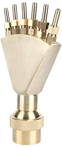 SUNGOOYUE Teichbrunnenbelüfter, Verstellbare Sprühdüse aus Messing und Edelstahl für den Garten, 1,5 Zoll DN40-Anschluss, Ideal für Brunnen und Teiche