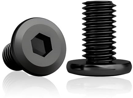 60 st linshuvudskruv M5x16 mm, rostfritt stål svart insex | M5x16 mm rostfritt stål A2 V2A svart med insex och helgänga för möbler, verkstad och DIY