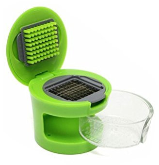 BESTonZON Home Küche Knoblauchpresse Crusher,Ingwer Knoblauch Schleifen Reibe Hobel Slicer, Grün, kein Geruch an den Händen