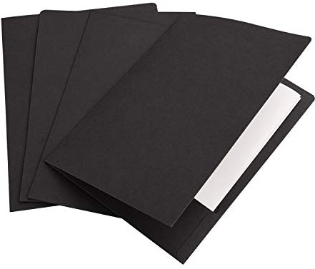 Lot de 10 Chemises Cartonnées avec Rabat à Deux pochettes A4 Dossier de Fichiers à Insertion en Papier Kraft Chemise de Protège-Certificat Diplôme Discours Contrat Commercial pour Bureau Scolaire