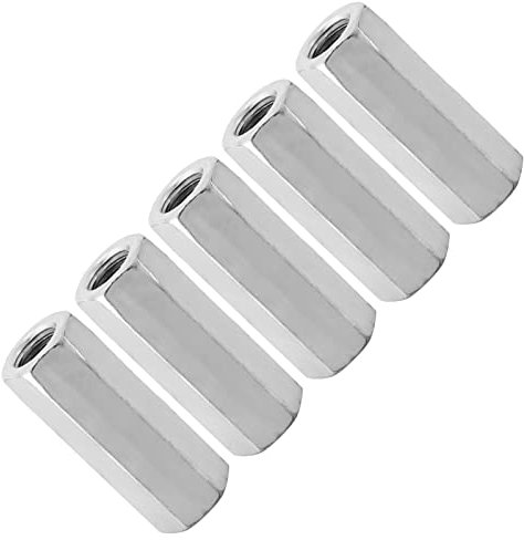5 Pcs M12 Écrou de Tige Longue Hexagonale Manchon Entretoises Filetées Fixations Vis Zinc Étendu Hexagonal Vis Fil Fil de Tige de Connexion Capuchon de Connexion Joint Écrou(M12 * 50)