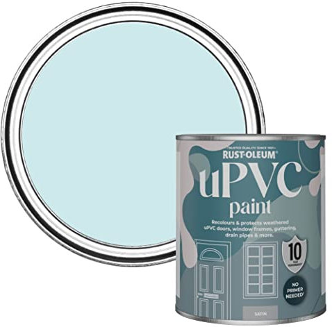 Rust-Oleum Blue uPVC Door and Window Paint In Satin Finish - Duck Egg 750ml