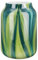 GILDE Glas Art Deko Vase Glasvase - Blumenvase - Geschenk für Frauen Geburtstagsgeschenk - Farbe: Grün Weiß Höhe 23,5 cm