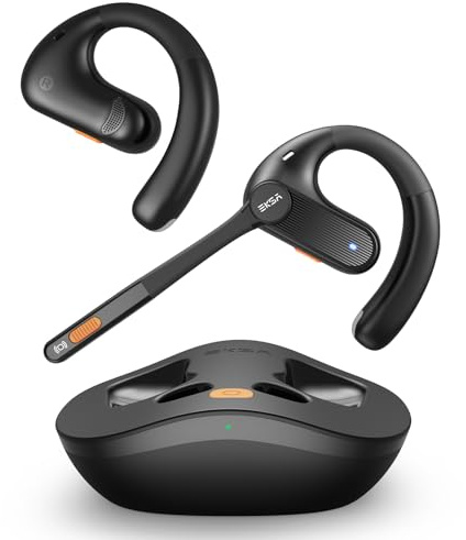 EKSA S30 Open-ear Cuffie Bluetooth Senza Fili, Auricolare Bluetooth 5.3 con Micro ENC, 70 Ore di Durata Della Batteria, Bassi Profondi, Impermeabile IPX5, Compagno D'ufficio