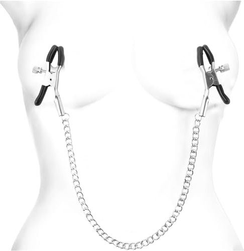 Adjustable Nipple Clips Clamps for Women and Men Adjustable Pressure Breast Clamps Stainless Steel Non-Piercing Nipple Rings Decorative Clip for Pleasure Toys