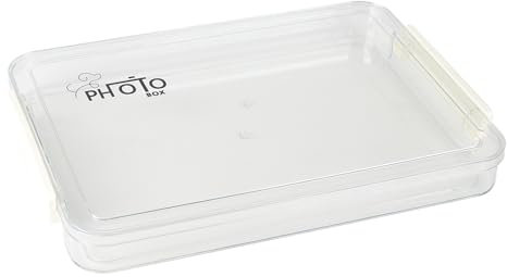 Gzsekken Photo Storage Boxes 34.5x23.5 Extra Large Photo Organiser Box Plastic Photo Box with Lid Waterproof Dustproof Photo Albums Holds 3X5, 4X6, 5X7, 6X8,Photo Organizer Pictures, Seeds, Cards