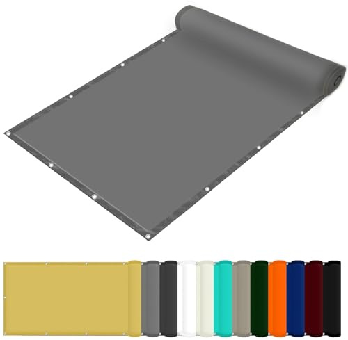 Toldos Exterior Terraza 300 x 450 cm Impermeable Velas para Sombra Rectangular con Protezione UV PES e Accessori di Montaggio para Plantas Flores Exteriores Balcón Pérgola Trasero, Gris Claro