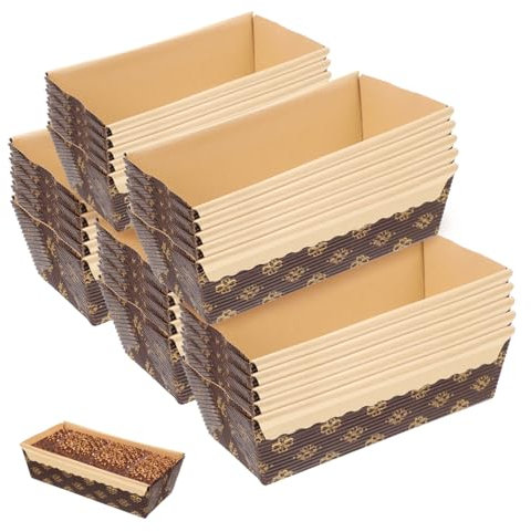 LABRIMP 25pezzi Teglie Per Pane Stampo Usa e Getta Per Torte e Dolci Resistente Al Calore Per Cucina e