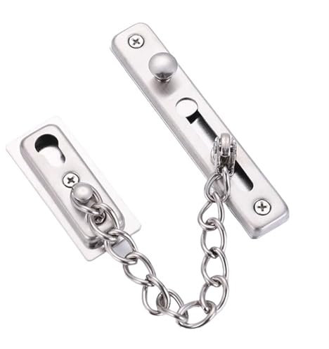 Lucchetto a catena for porta, Lucchetto a catena for porta, Catena di sicurezza in acciaio inossidabile Bullone for porta Sicurezza a molla Antifurto Chiusura a scorrimento Accessori hardware generale