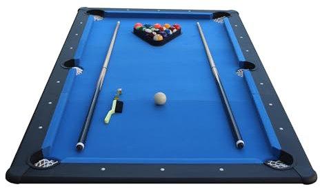 SOKKER - Billard Américain avec Accessoires – Version Plateau Nomade Compacte, Transport & Installation Facile (Bleu, S)