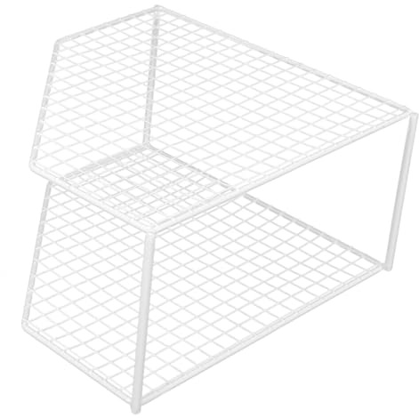 Garneck Kitchen Pan Rack Corner Shelf Organizer for Pots and Utensils Space-saving Small Floor Stand with Mesh Design Multi-function Storage for Countertops and Cabinets