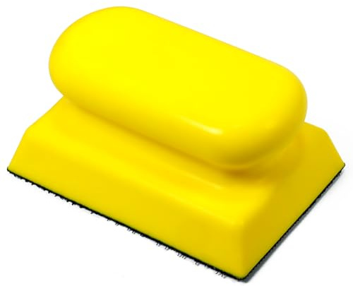 Pukamam Hook and Loop Hand Sanding Block - 10cm x 7cm Reusable Sanding Sponge Holder for Wood Furniture Restoration, Arts, Crafts & Drywall Smoothing