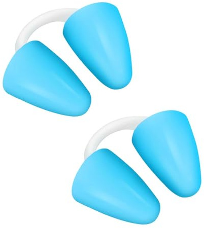 Baypify Painless Nose Plugs for Swimming,Nose Plugs for Swimming for Kids (Age 6+) and Adults, Ensure Comfort and Safety in The Water (2 Blue, Small)