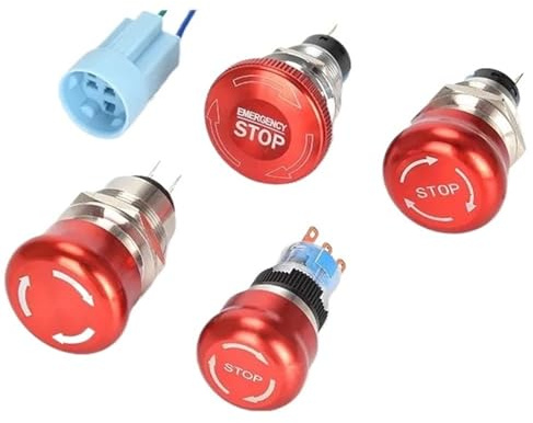 16MM19MM22MM Not-Aus-Schalter selbstsichernd 3-polig 1NO1NC 6-polig 2NO2NC(Base connector,16MM,6pin(2NO2NC))