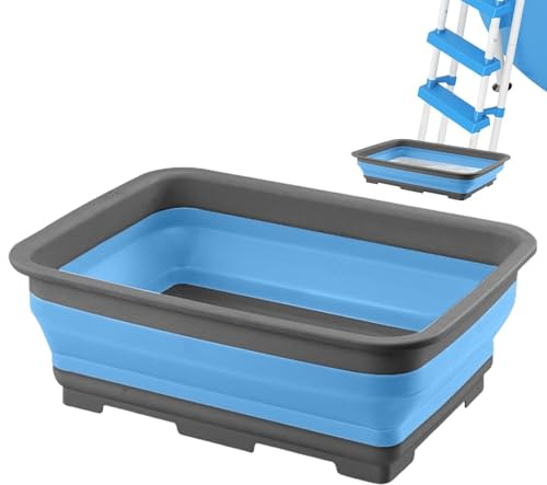 Vasca Pediluvio da Piscina Secchio Pieghevole Pulizia Piedi