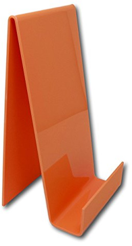 EPOSGEAR XL Extra Large Plastic Acrylic Perspex Book Plate Retail Display Stand Holder - Perfect for Schools, Nurseries, Libraries etc (Orange Fizz)