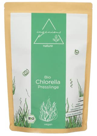 Ingenious Nature Bio Chlorella Tabletten 1800g (3600 x 500mg) – Algen-Tabletten, Bio-Pellets, vegan & ohne Zusätze