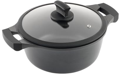 Metaltex Xpert Cooking Pot Made of High-Quality Cast Aluminium 26 cm with ILAG 3 Layers Non-Stick Coating Full Induction Suitable for All Hob Types